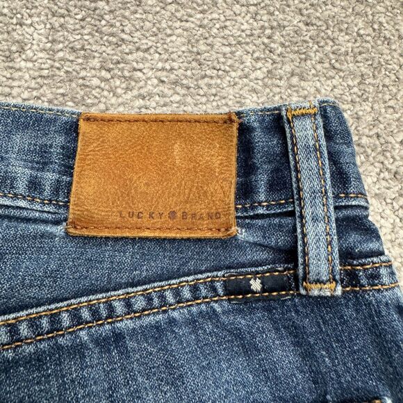 Lucky Brand 221 Original Straight Leg Denim Jeans Mens 36R Blue Dark Wash Cotton - Picture 3 of 16